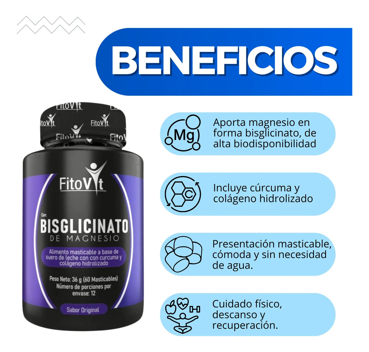 Bisglicinato De Magnesio X60 Und Fitovit