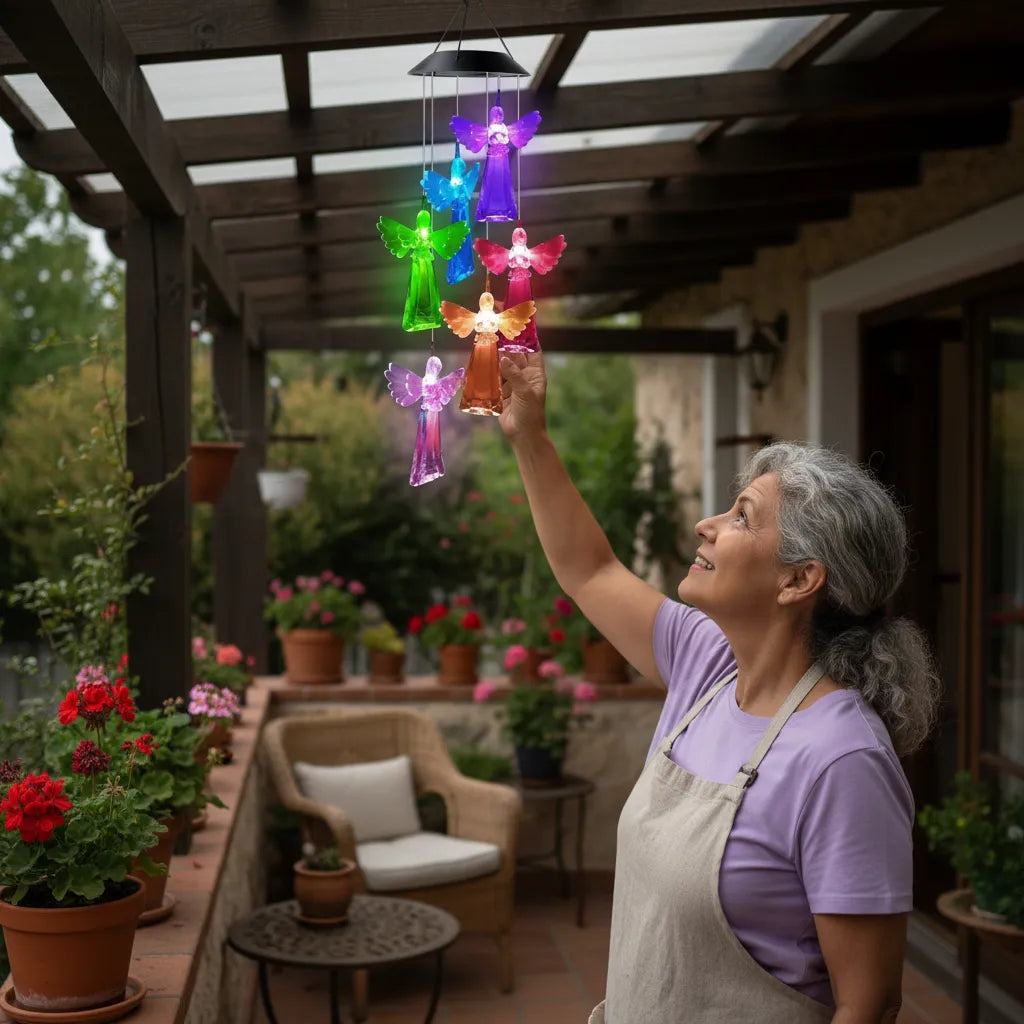 Lampara Colgante Solar Movil De Viento