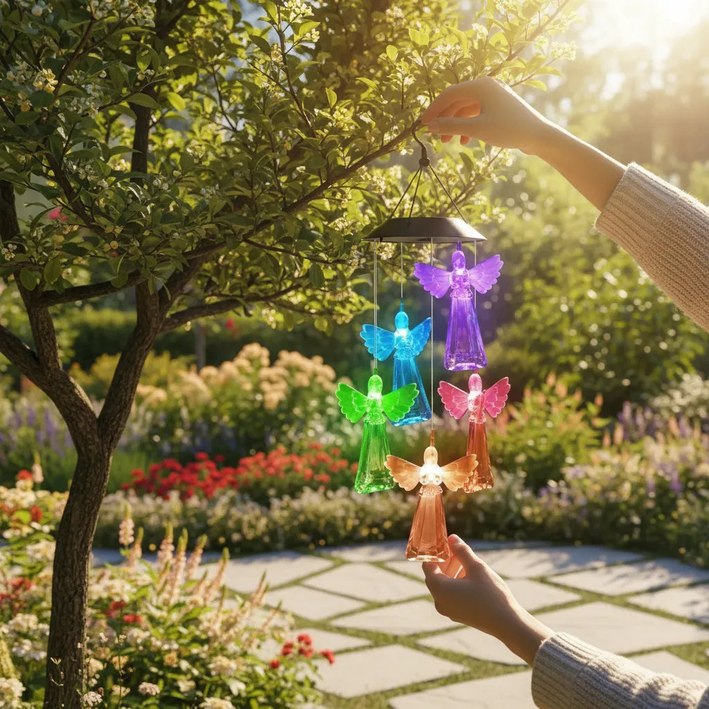 Lampara Colgante Solar Movil De Viento